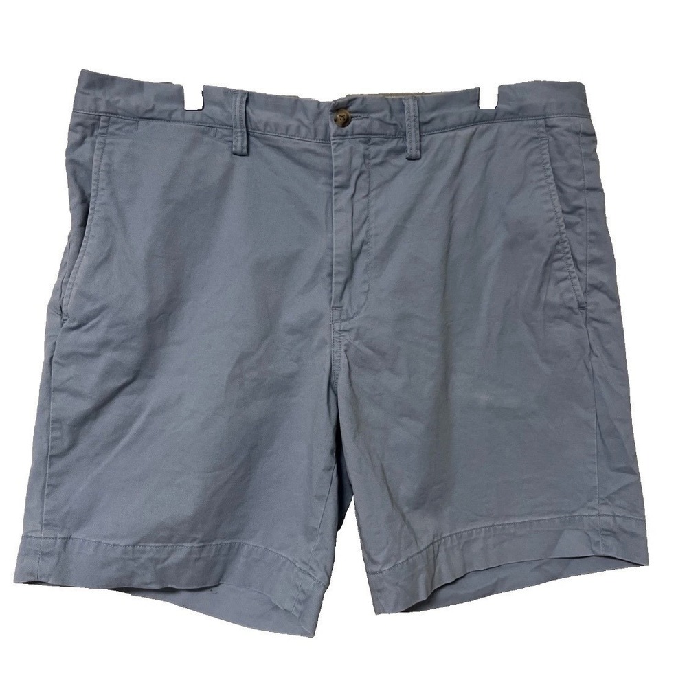 Polo Ralph Lauren Chino Shorts Mens 36 Blue Stretch Straight Fit Casual Summer